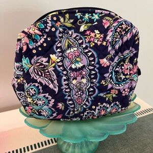 Vera Bradley Paisley Cosmetic Bag - Navy and Pink